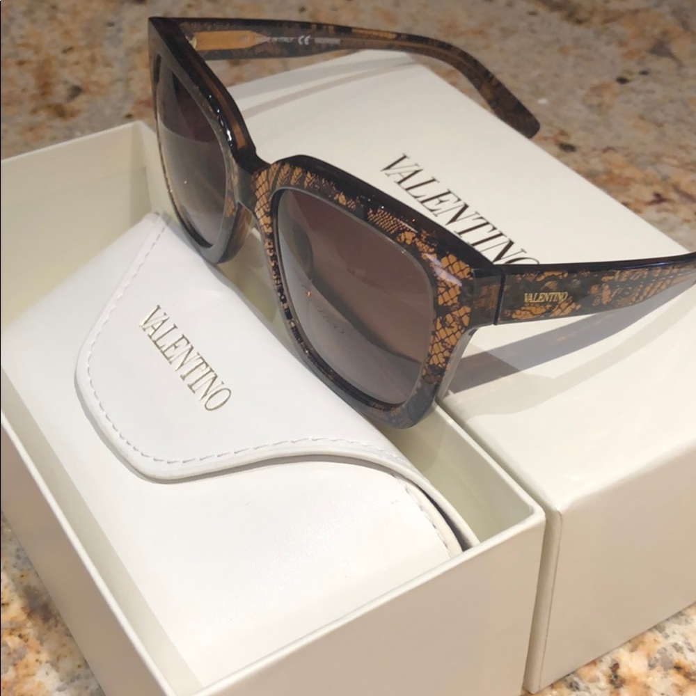 Valentino   Lace pattern sunglasses never worn.